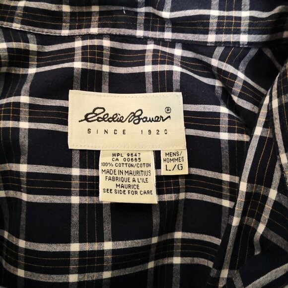 Eddie Bauer Men's Plaid Shirt Classic Fit Size L - Picture 3 of 4